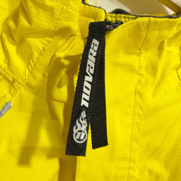 Novara Cycling Jacket Mens Large Yellow Nylon Windbreaker Vented Rain Shell - Picture 6 of 8